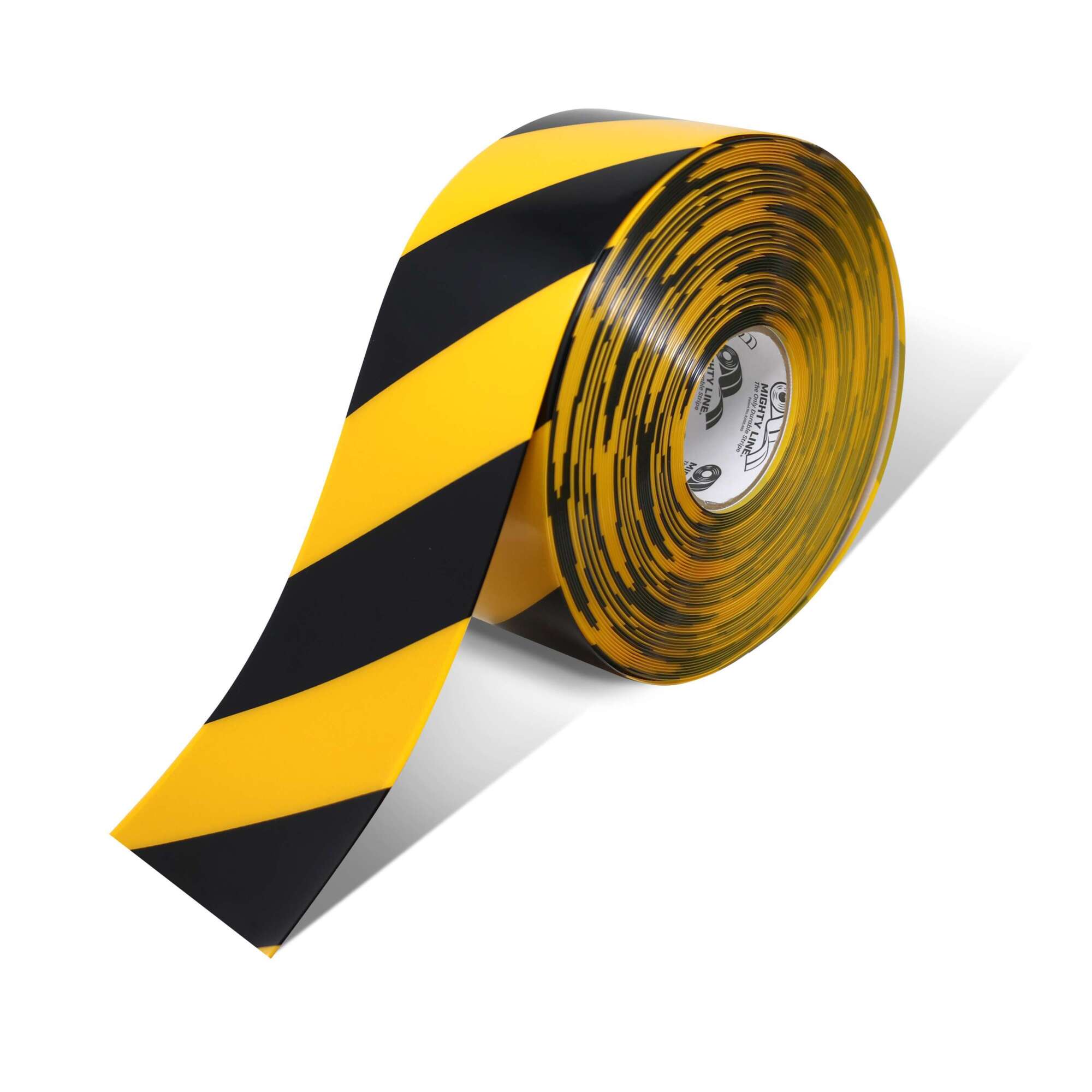 Mighty Line Industrial Floor Marking Tape, Yellow/Black, 4in. x 100ft. Roll